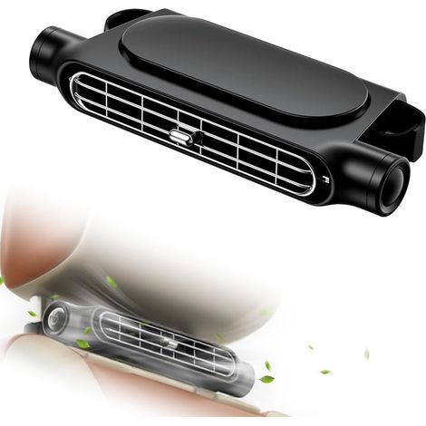 Ventilateur de Siège Auto 3 Vitesses – Double Ventilateur Puissant pour Sièges Avant et Arrière, Portable et Compact pour Voiture, SUV, Camion, Camping-car (Noir) (1/5)