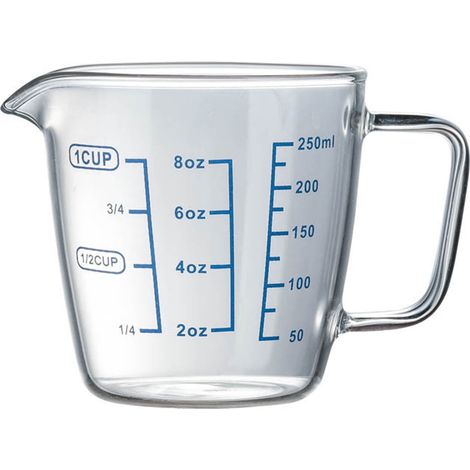 Verre À Mesurer - Verre Borosilicate Résistant À La Chaleur - Pour Four Micro-Ondes Réfrigérateur Congélateur Lave-vaisselle - 250 ml Ou 500 ml (1/5)