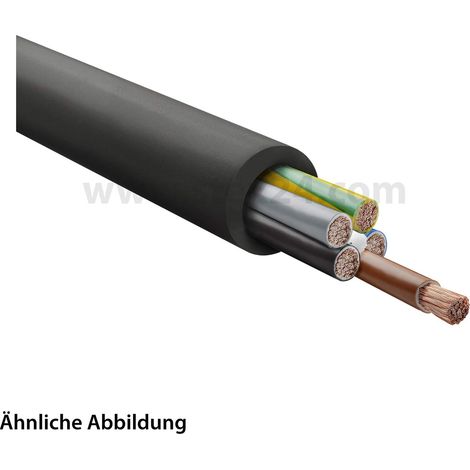 HELU KABEL H07RN-F 5G10mm² Gummischlauchleitung AD 22,9mm - 29,1mm Nennspannung Uo/U 450V/750V - 1 Meter