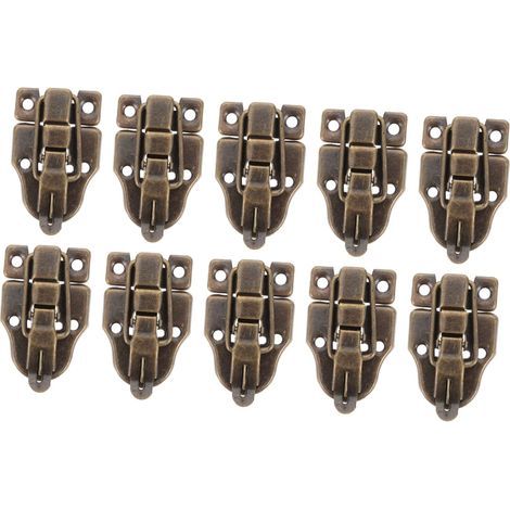 10 Pieces Furniture Practical Antique Closure Jewelry Latches Copper (1/5)