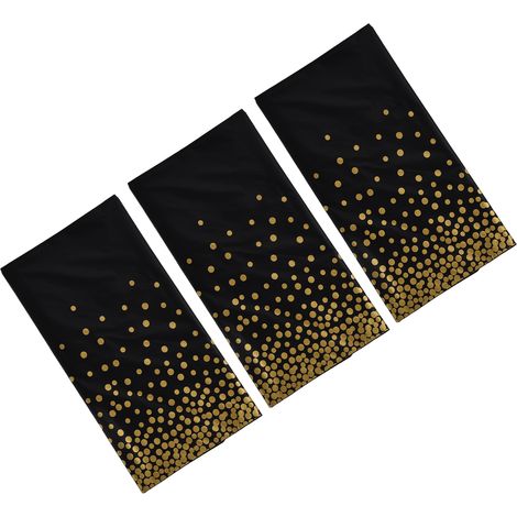 Nappe jetable étanche 3 pièces - Parfaite pour extérieur - Design élégant et pratique - Couleur noir (1/5)