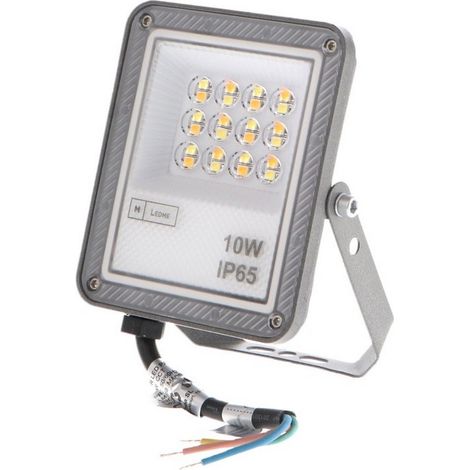 Faro proiettore Led Slim 10W Grigio da esterno IP65 CCT temperatura colore regolabile M LEDME (1/4)