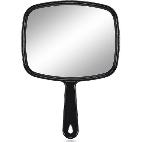 Grand miroir à main, miroir portatif pour salon de coiffure, noir (1/5)