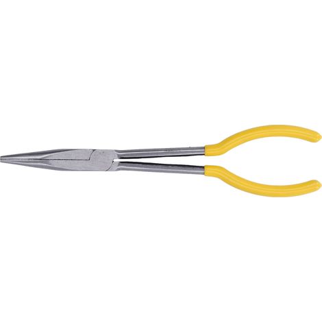 Pince à long bec effilé en acier 45 pour réparation de câbles et fils, longueur 11 pouces, droite (1/5)