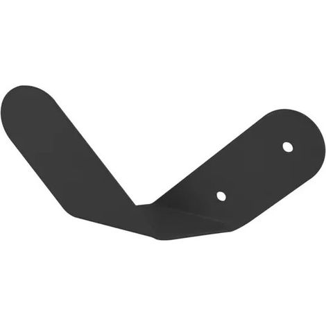 Percha de pared con 1 cabeza de acero negro, An. 174 x Al. 73 x Pr. 35 mm