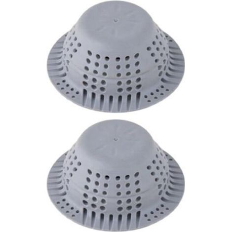 Attrape-cheveux pliable en silicone pour baignoire, baignoire, douche, salle de bain (2 pièce) (1/4)