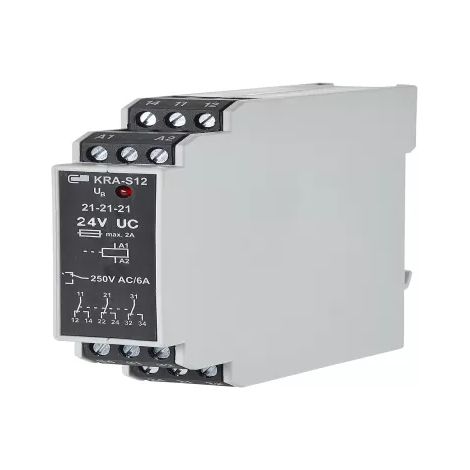 BTR NETCOM Koppelbaustein 24V AC/DC 3W KRA-S12/21-21-21 24 (1/2)