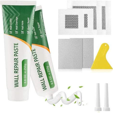 500g White Filler with 4 Pcs Wall Repair Patch (1/5)