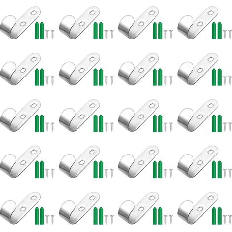 20 crochets en maille pour bâche, 50 x 13 x 2,5 mm, crochets de fixation robustes pour remorques, accessoires de remorque (1/5)