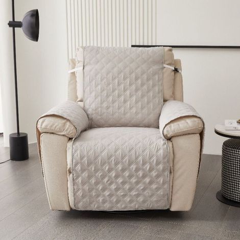 1 Housse de canapé, Tissu brossé, Imperméable, Antidérapante, Protection animaux, Beige (1/5)
