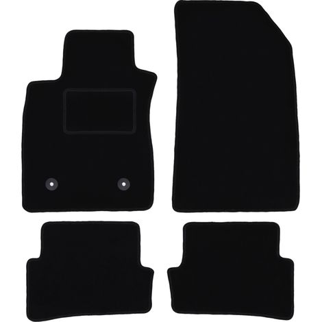 Tapis en velours noir pour Renault Clio III grand tour, break, berline (2005-2012) (1/5)