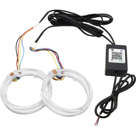 Luces de coche LED multicolor con anillo Halo, control por app, para la actualización de faros automotrices (1/4)