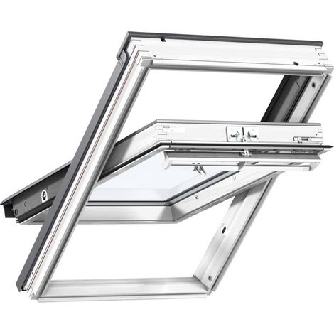 Velux – Fenêtre de toit GGL UK08 134x140 cm – Bois avec double vitrage 57FR – Ouverture par rotation – Isolation thermique 1,2 W/(m².K)