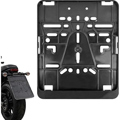 Support Plaque Moto 180x200mm Noir (1/5)