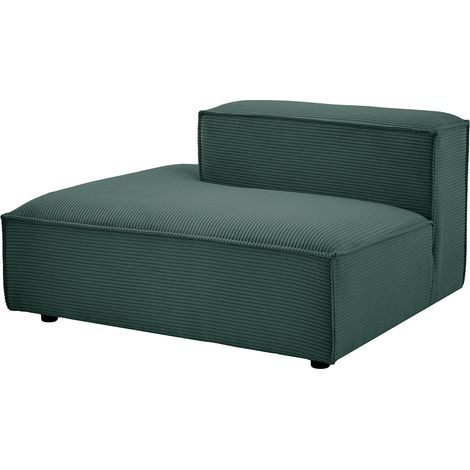 Chaise longue sinistra in velluto a coste verde - RUZOLO (1/4)
