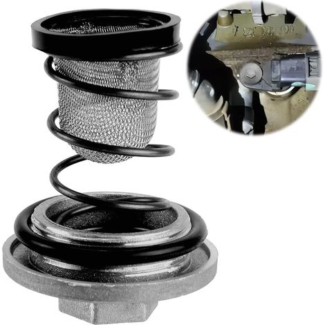 Moto Scooter Huile de Vidange Bouchon Ensemble, GY6 Joint Torique + Filtre + Ressort, Moto Scooter Bouchon Vidange D'huile Moteur pour 50-150cc GY6 Baotian Benzhou Znen Taotao Moto Set D'accessoires (1/5)
