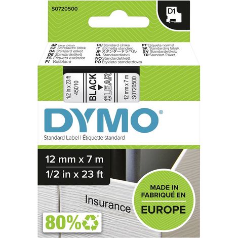 DYMO 931667 DYMO Nastro D1 larghezza 12 mm nero su (1/5)