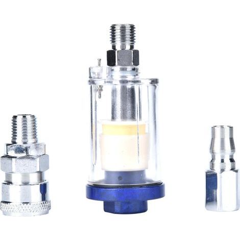 1/4" Öl-Wasser-Abscheiderfilter aus Aluminiumlegierung mit 2 Anschlüssen für Luftkompressoren (1/5)