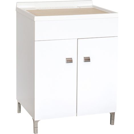 MOBILE LAVATOIO 'DANA' cm 60 x 50 x h.84 - laccato bianco  - SAVINIDUE