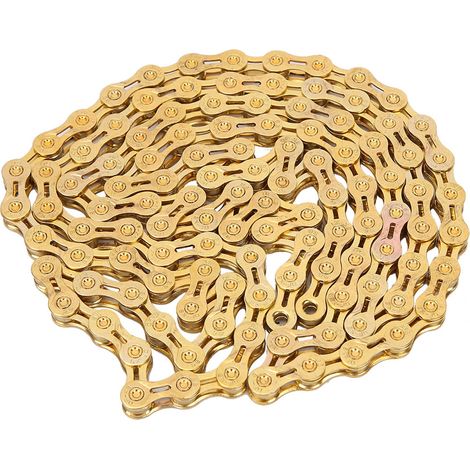 Chaîne de Vélo 9 Vitesses Ultra-Légère 116 Maillons pour Route et Montagne - Pièce de Rechange Accessoire Vélo (1/5)