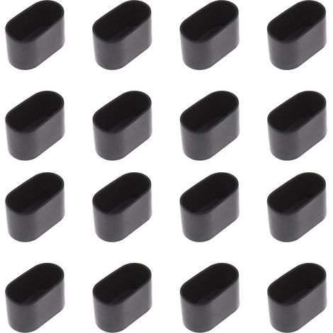 CCYKXA  16 schwarze Stuhlkappen, ovale Tischbeine, flexibles Gummi, kratzfest, Möbelschutz