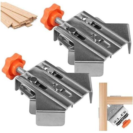 Pince à angle droit Pince d'angle à angle droit de 90 degrés avec mâchoire pivotante réglable en acier inoxydable pour le travail du bois, outils en bois pour charpentier, soudage, encadrement d (1/5)