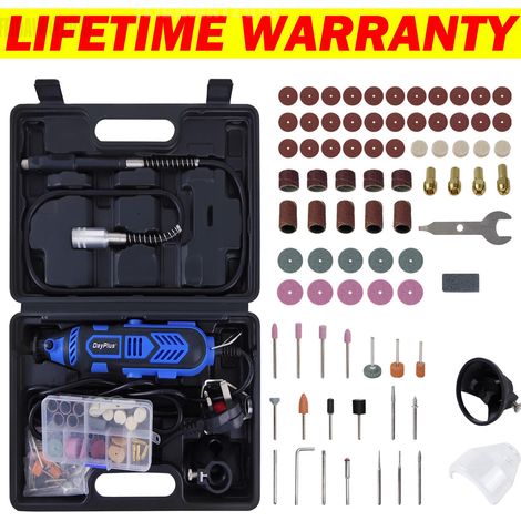 80PCS Rotary Tool Kit with Accessory Set & Storage Case, Variable Speed for DIY, Woodwork & Hobby Craft, Dremel Compatible (1/5)