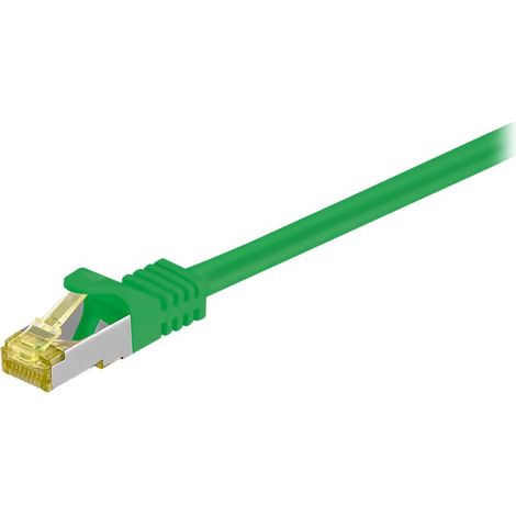 Câble de brassage goobay Cat7 SFTP, PiMF 5 m vert, pour connexion Internet, réseau Ethernet LAN