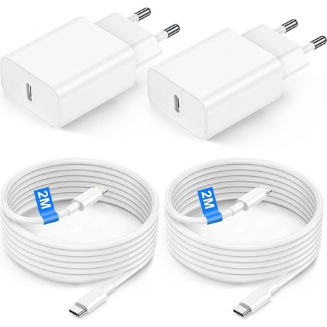 Schnellladegerät für iPhone 14/14 Pro /14 Pro Max /14 Plus/iPhone 13/13 Pro /13 Pro Max/12/11/SE/Mini/X/XS/XR, 20 W, 4er-Pack, USB-C-Stecker und 2 m USBC-Wandstromkabel, Typ-C-Netzadapter (1/5)