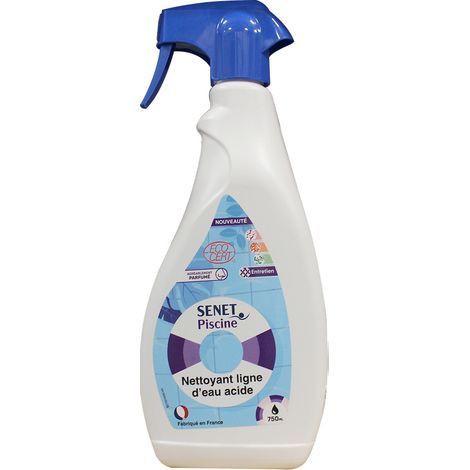 Nettoyant pour ligne d'eau acide ECOCERT - Flacon de 750ML - SENET Piscine (1/3)