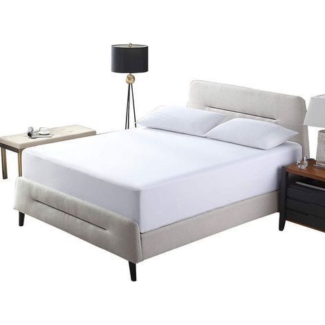 Drap-Housse Imperméable Drap de Lit Protège Matelas, Blanc, 80x200cm (1/5)