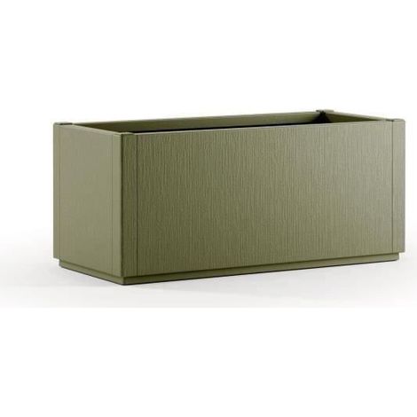Starwax – Jardinière rectangulaire 80 cm – Dimensions 100x43x35 cm – Couleur verte – Pour plantes en pot et fleurs (1/5)