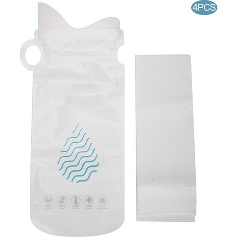 4-teiliges Notfall-Urinbeutel-Set, 700 ml, tragbar, für Toilette, Mobilgeräte, Männer, Frauen, Auto (1/5)