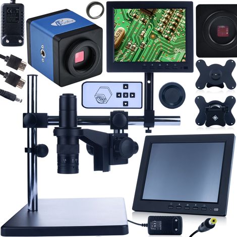 Rosfix Microscopio digitale con braccio regolabile Earth Pro MCEP-0.5X-PZRR + display da 8 pollici + Supporto per microscopio digitale + Fotocamera Draco Blue (1/5)