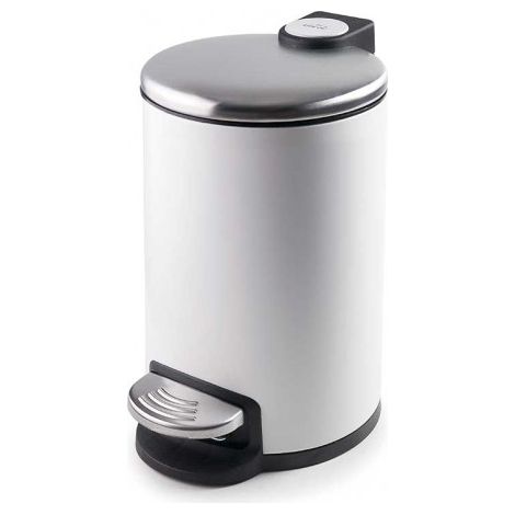 Poubelle blanche avec pédale 3L