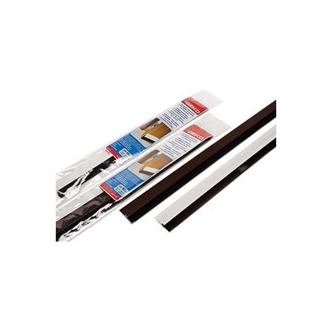 PARAFREDDO ADESIVO IN ALLUMINIO PER PORTE CON SPAZZOLINO- - cm.100 colore marrone - 2 pezzi GEKO