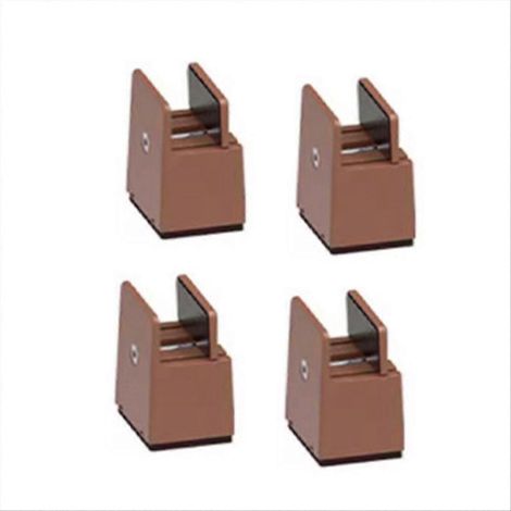 Set mit 4 verstellbaren Stuhlbeinerhöhungen mit Klemmschrauben, 5 cm hoch, robust, für Sofas, Tische und Betten. (1/5)