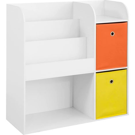 SoBuy Children Kids Bookcase Book Shelf Toy Shelf Storage Display Shelf Rack Organizer,KMB37-W