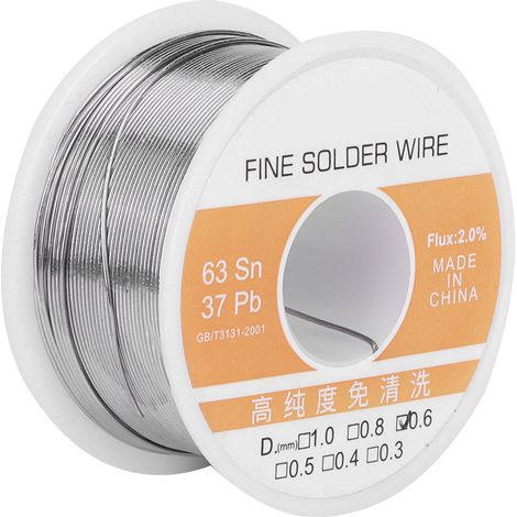 Lötdraht mit integriertem Flussmittel, keine Reinigung erforderlich, Lötkolbenzubehör, 0,6 mm, für Elektronik (1/5)