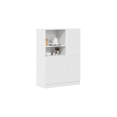 Ensemble d'armoires de cuisine 2 pcs blanc bois d'ingénierie (1/5)