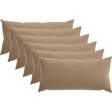 vidaXL Throw Pillow 6 pcs HEERLEN Taupe 40 x 70 cm Polyester