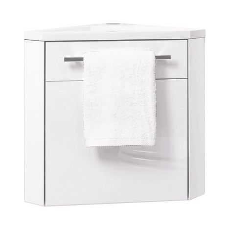 ONDEE ZEN - Lave-mains d'angle NINO - 53cm - Blanc - Laqué - Livré en kit (1/5)