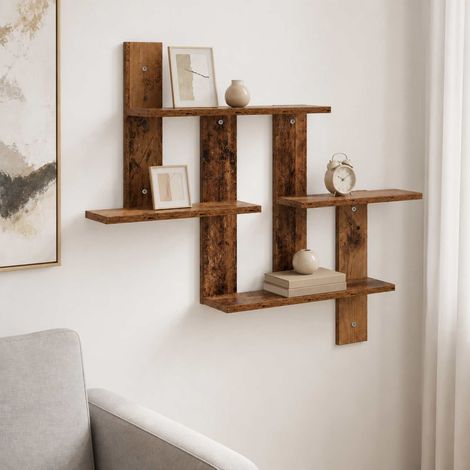 Scaffale da parete Legno antico 85 x 13,5 x 73,5 cm vidaXL