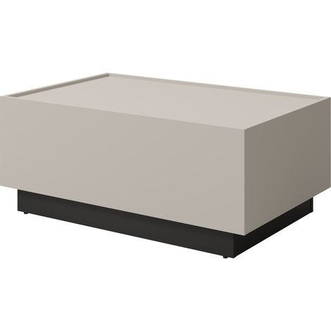 Mesa de centro convertible Austin 380, Cachemira + Negro, 38x58x90cm, Diámetro: 0, Aglomerado laminado, Angular