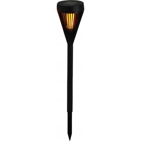 Solar-Gartenleuchte, LED, warmweiß, schwarz, 43 cm, 1 Stück.