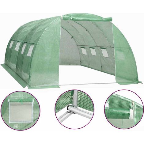 vidaXL Serre 16 m² 4x4x2 m (1/5)
