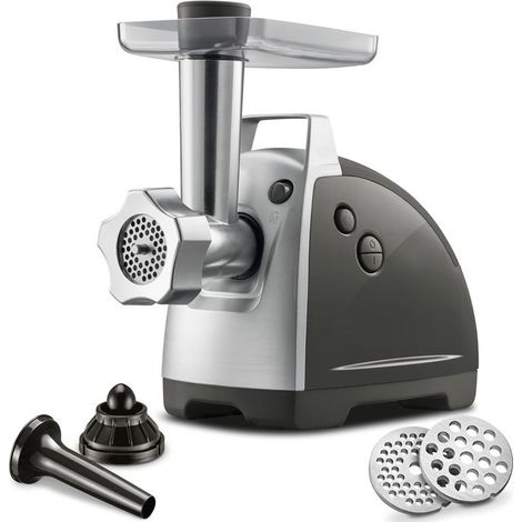 Hachoir à Viande HV8 Hachoir Electrique 2200W 2 Grilles de Broyage Accessoires pour Kebbés et Saucisses Argent (1/5)