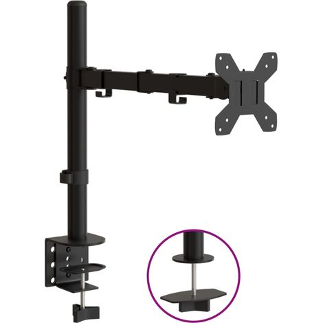 Support de moniteur noir acier VESA 75/100 mm (1/5)