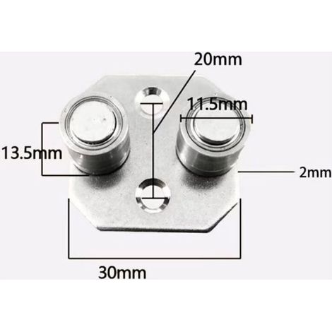 4 Pcs Poulie Coulissante pour Porte Double – Rail Guidé & Système Suspendu (1/3)