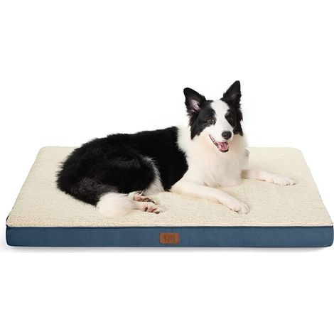 CAMA PERRO ORTOPEDICA AZUL COLCHON LAVABLE CON ESPUMA 51X76X76 CM OFFRE EXCLUSIVE (1/5)